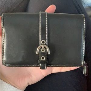 All Black Authentic Coach Wallet